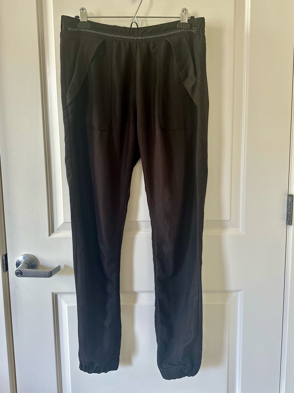 Zara TRF Collection Black Elastic-Waist Women's Trousers M